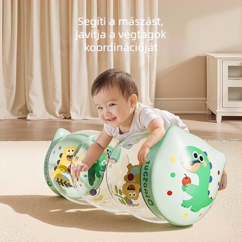Felfújható babavillogó görgő – korai tanuláshoz (0–3 éves) | PVC, haranggal, serkenti a kúszást és a hallást, interaktív funkciók | Circle qi
