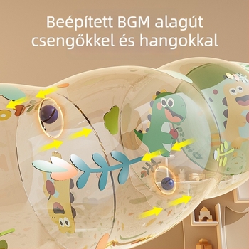 Felfújható babavillogó görgő – korai tanuláshoz (0–3 éves) | PVC, haranggal, serkenti a kúszást és a hallást, interaktív funkciók | Circle qi