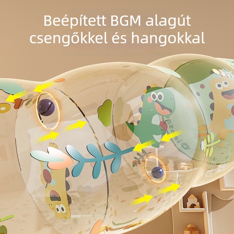 Felfújható babavillogó görgő – korai tanuláshoz (0–3 éves) | PVC, haranggal, serkenti a kúszást és a hallást, interaktív funkciók | Circle qi