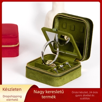 Ékszerdoboz SPMC/Meichuang, flanel anyag, merev külső, egyszínű dizájn, modell SS00025(3)
