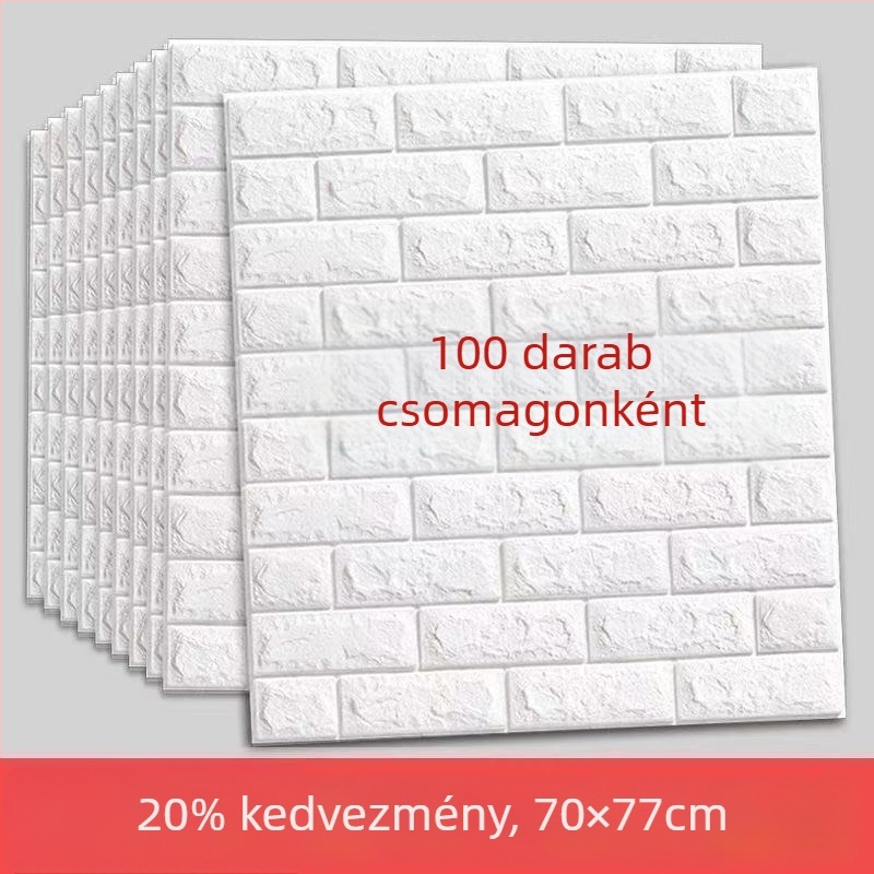 XPE habból készült falmatrica, vízálló, 3D dizájn, modern minimalista stílus, 2 lap
