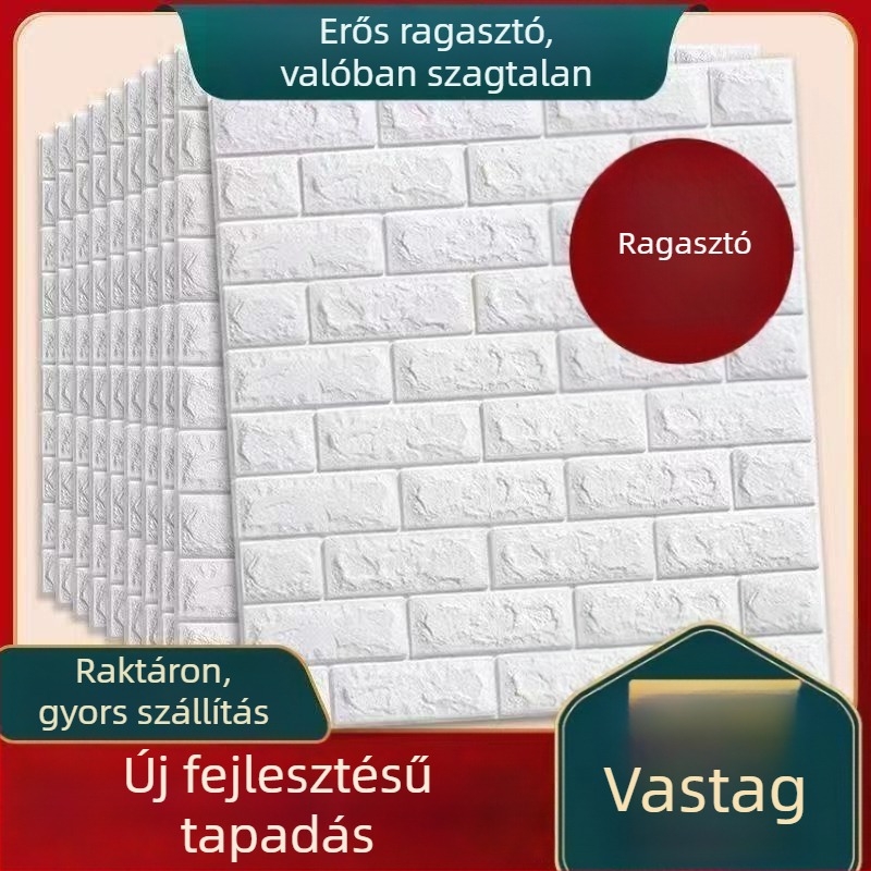 XPE habból készült falmatrica, vízálló, 3D dizájn, modern minimalista stílus, 2 lap