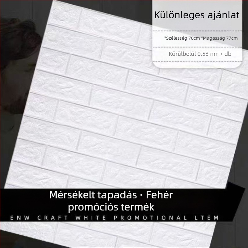 XPE habból készült falmatrica, vízálló, 3D dizájn, modern minimalista stílus, 2 lap