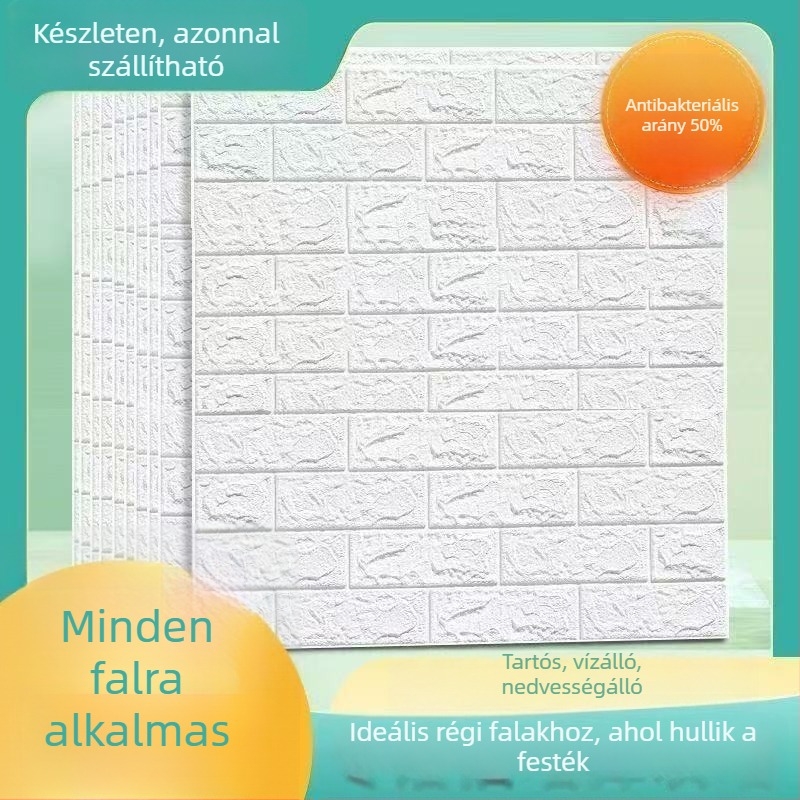 XPE habból készült falmatrica, vízálló, 3D dizájn, modern minimalista stílus, 2 lap