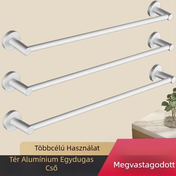 Space alumínium fürdőszobai törölközőtartó, elektroforézis felületkezeléssel, egyrudas kialakítás, 10 kg teherbírás