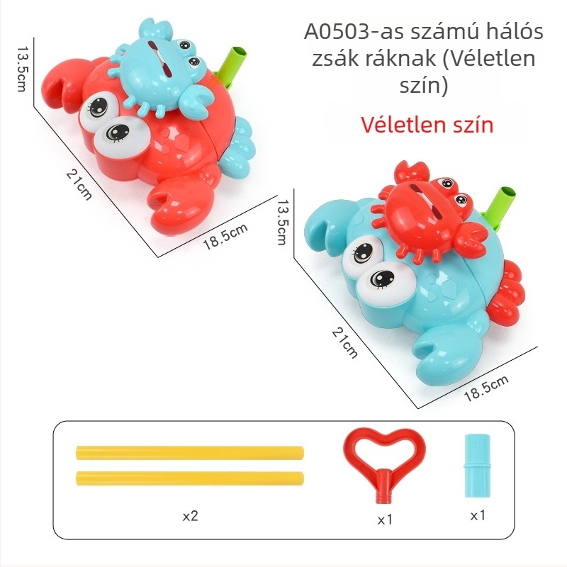 Gyermekeknek szánt toló-játék állatokkal (pteroszaurusz, rák, bogár, nyuszi) — műanyagból, egyrudas kialakítás, zenés csengő, hintázó és forgó