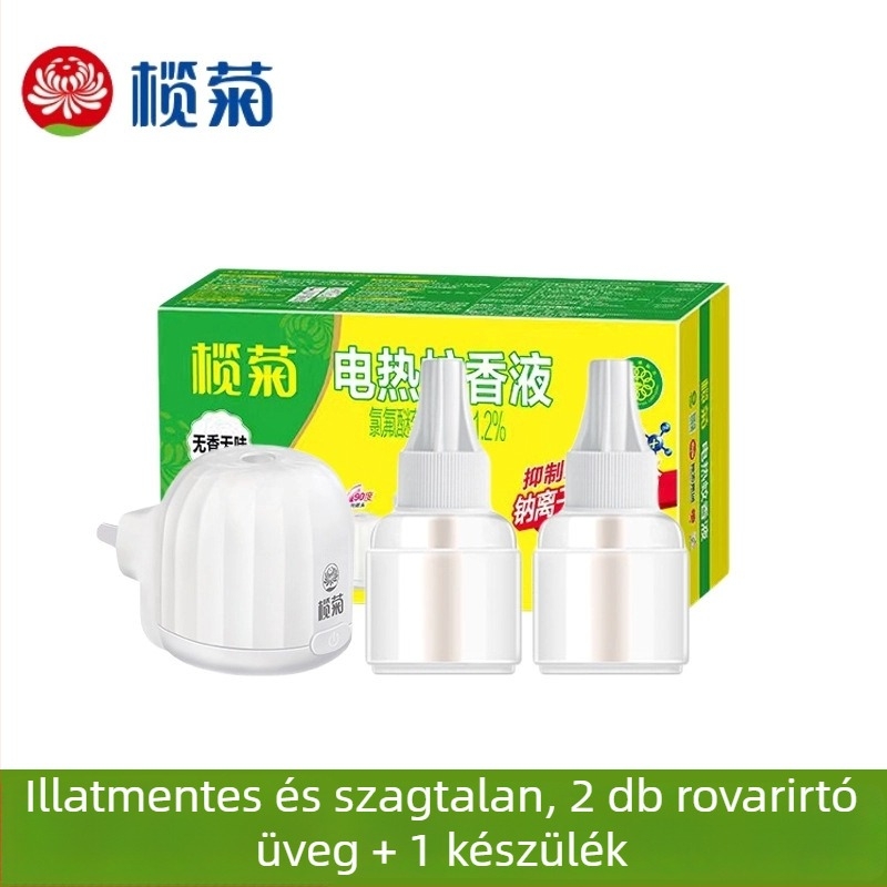 Olive Chrysanthemum szagtalan elektromos szúnyogriasztó folyadék utántöltő – 6 üveg, készlet