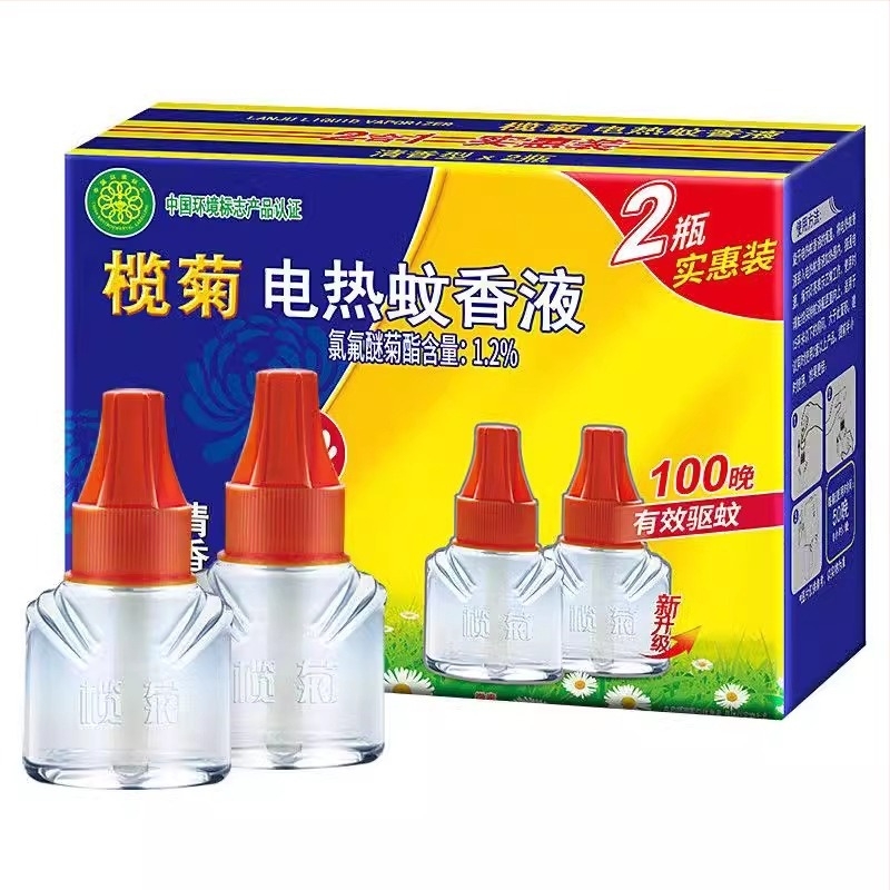 Olive Chrysanthemum szagtalan elektromos szúnyogriasztó folyadék utántöltő – 6 üveg, készlet