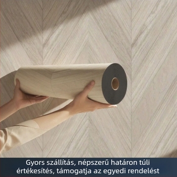 PVC falra ragasztható tapéta fa textúrával, 1 lap, vízálló, nedvességálló, modern minimalista stílus