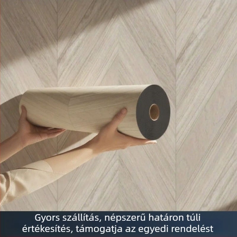 PVC falra ragasztható tapéta fa textúrával, 1 lap, vízálló, nedvességálló, modern minimalista stílus