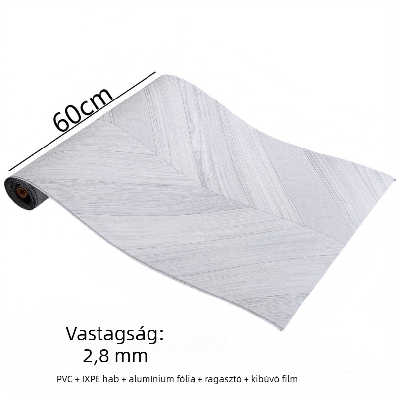 PVC falra ragasztható tapéta fa textúrával, 1 lap, vízálló, nedvességálló, modern minimalista stílus