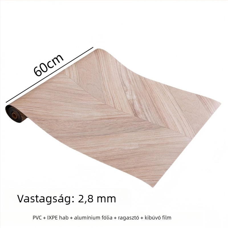 PVC falra ragasztható tapéta fa textúrával, 1 lap, vízálló, nedvességálló, modern minimalista stílus