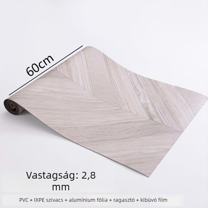 PVC falra ragasztható tapéta fa textúrával, 1 lap, vízálló, nedvességálló, modern minimalista stílus