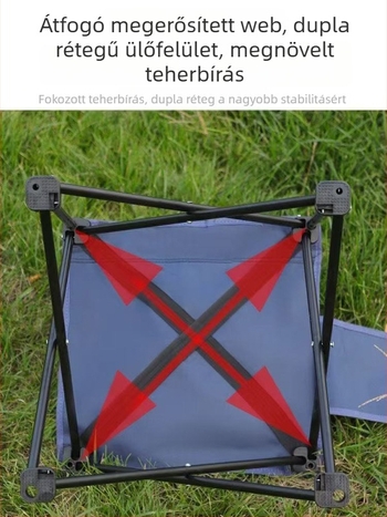 Kültéri hordozható összecsukható szék, fém váz, testreszabható