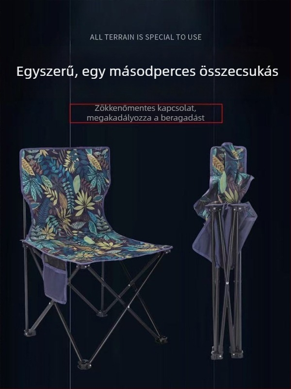 Kültéri hordozható összecsukható szék, fém váz, testreszabható