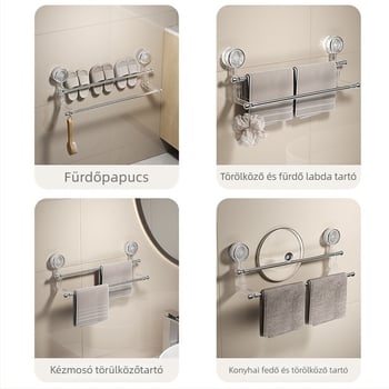 Falra szerelhető törölközőtartó szívófejjel • Anyag: műanyag • Márka: Yimeijia • Csomagolás: 30 db • Testreszabás: Igen