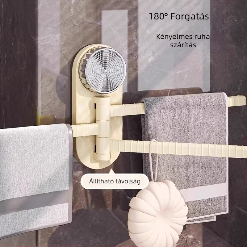 Szívócsészees konyhai rongy- és törölközőtartó, falra szerelhető, többszintű, forgó, műanyag, Telford márka, 160 darabos doboz