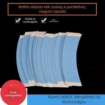 Paróka kétoldalas ragasztócsík, ívelt formájú, ultra vékony, biokompatibilis a fejbőrre, 60 g