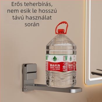 Összecsukható törölközőtartó szívócsészékkel, falra szerelhető, vasból