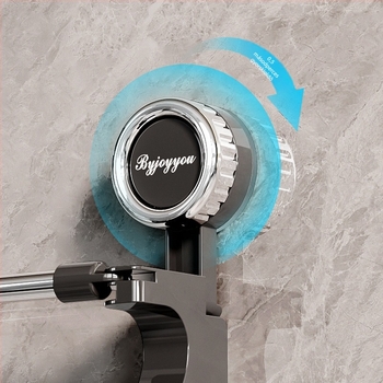 Jiuyue Forgatható törölközőtartó vákuumos rögzítőkkel, dupla kar, teleszkópos, fúrás nélkül, kétszintes felakasztás