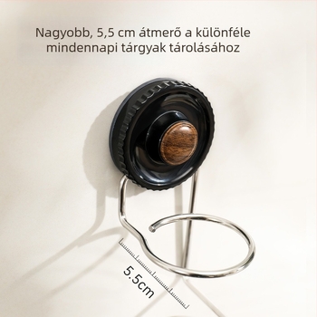 Forgó vákuumos falra szerelhető tároló rozsdamentes acélból, elektromos borotvához és fésűhöz, fúrás nélkül, 1–5 kg teherbírás