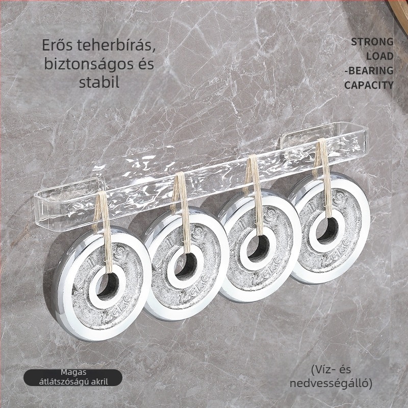 Zexi AS Falra szerelhető fürdőszobai papucs- és törölközőtartó vízelvezetővel, fúrás nélküli szerelés - testreszabható gyártás, magáncímke elérhető