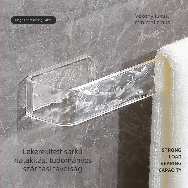 Zexi AS Falra szerelhető fürdőszobai papucs- és törölközőtartó vízelvezetővel, fúrás nélküli szerelés - testreszabható gyártás, magáncímke elérhető