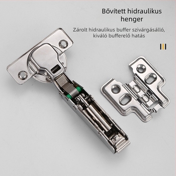Vastaglemezű pánt szekrény- és gardrób ajtókhoz, 304 rozsdamentes acélból, csillapítóval és hidraulikus rugóval (Modell HB-thick plate hinge; Anyag: 304 rozsdamentes acél; Felület: csiszolt; Márka: TIANJULE)