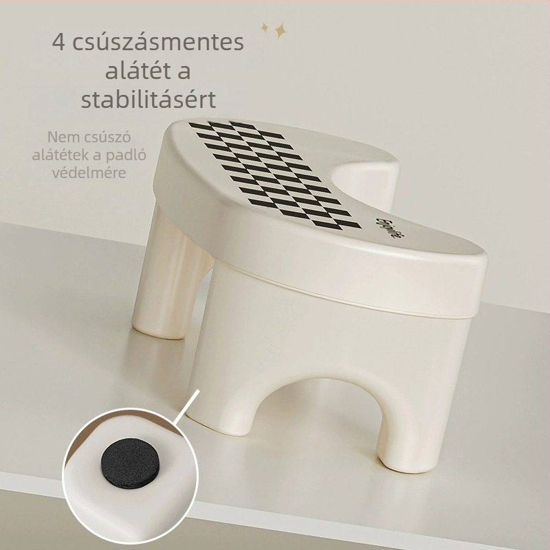 Műanyag vécé-lábtartó ülőke, Friendly márka, nem összecsukható, háztartási használatra, Taizhouban gyártva