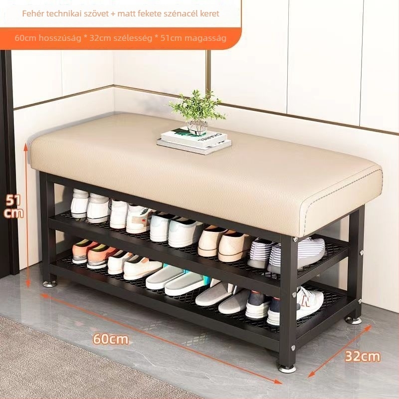 Mozgatható Oxford szövet cipő tároló ülőpad integrált tárolóval