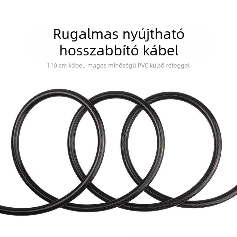 Hegymászó kerékpárhoz jelszavas zár acélsodronnyal — lopás elleni védelem, univerzális kompatibilitás, modell 1