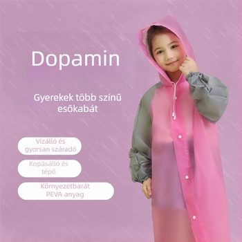 Gyerekeknek szóló PEVA esőponcsó, 0,15 mm vastagságú, összekapcsolt/univerzális stílus