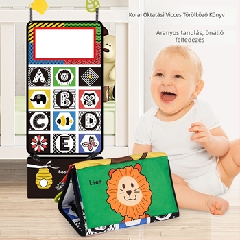 Gyermekek látásfejlesztő tükrös játék — textilből, lógatható, összecsukható, 4–6 éveseknek