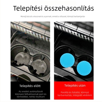 Autó pohár alátét PVC-ből méhsejt szerkezettel, Haoli logó nyomtatva, csúszásmentes