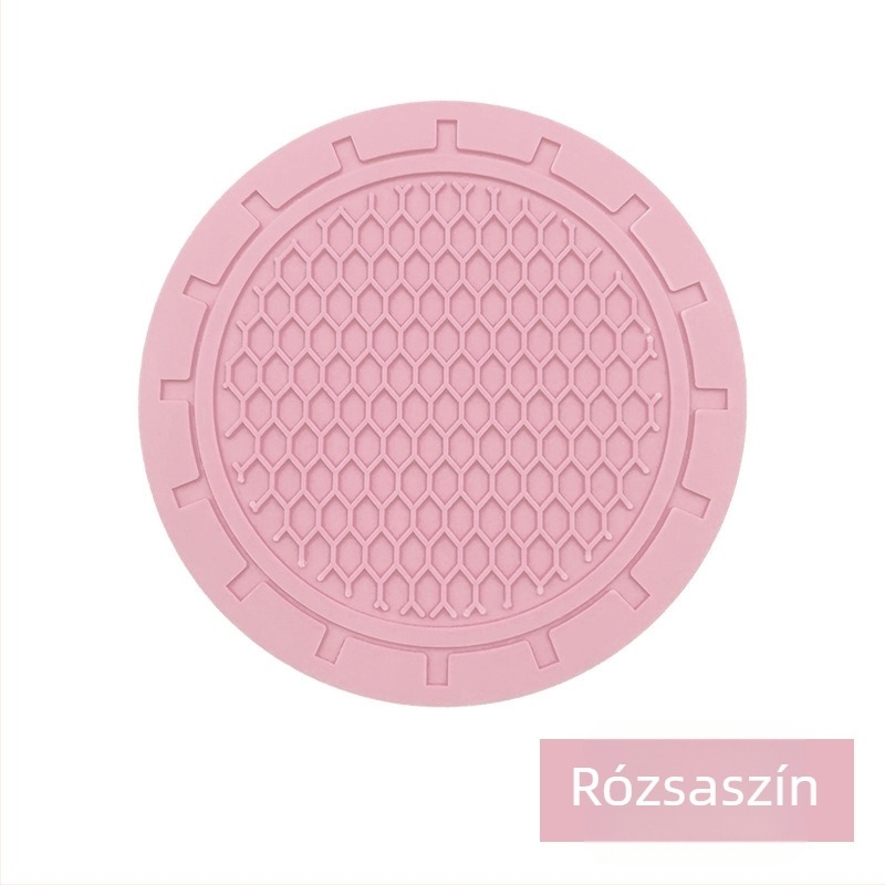 Autó pohár alátét PVC-ből méhsejt szerkezettel, Haoli logó nyomtatva, csúszásmentes