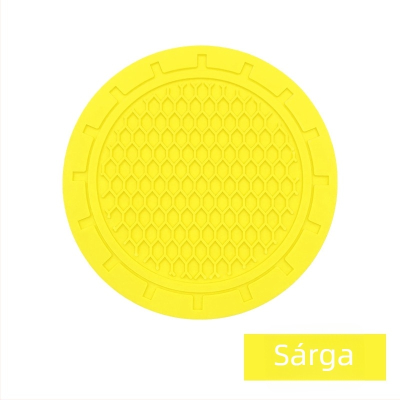 Autó pohár alátét PVC-ből méhsejt szerkezettel, Haoli logó nyomtatva, csúszásmentes