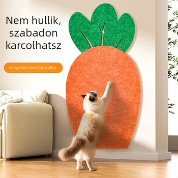 Macska falra ragasztható karmoló matrica – öntapadó, kopásálló, nem szálkásodik, anyag: filc, aranyos stílus