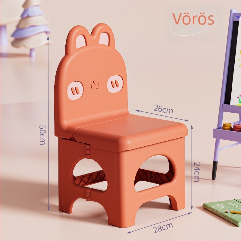 Összecsukható műanyag háttámlás szék – PP anyag, poligon ülőfelület, teherbírás 120 kg, hordozható otthonhoz