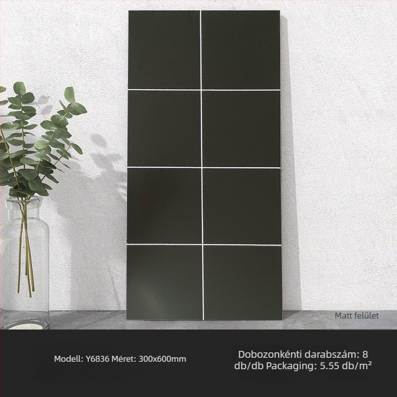 Zománcolt Grid Tile sorozat, nordic stílus, matt felület, csúszásmentes belső falicsempe