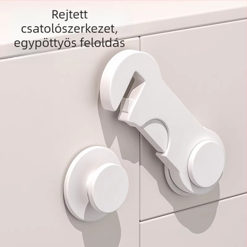Csecsemőbiztonsági zár fiókok és szekrényajtókhoz – megakadályozza az ajtó nyitását és az ujjak csípését (Modell: Standard; Anyag: Standard; Termékszám: TTT1004011987; Stílus: Modern Minimalista)
