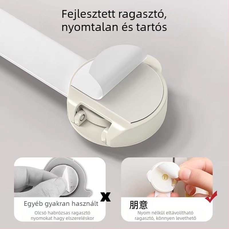Csecsemőbiztonsági zár fiókok és szekrényajtókhoz – megakadályozza az ajtó nyitását és az ujjak csípését (Modell: Standard; Anyag: Standard; Termékszám: TTT1004011987; Stílus: Modern Minimalista)