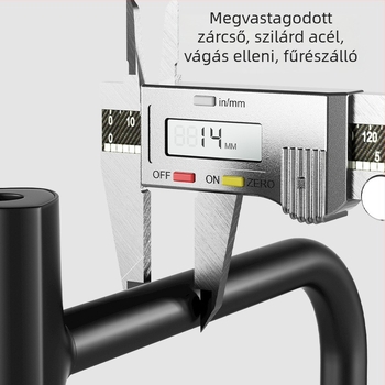 OPEL UC-K-1 Vas U-alakú zár kerékpárhoz és elektromos járműhöz — ütésálló, anti-pry, vízálló, 0,6 kg