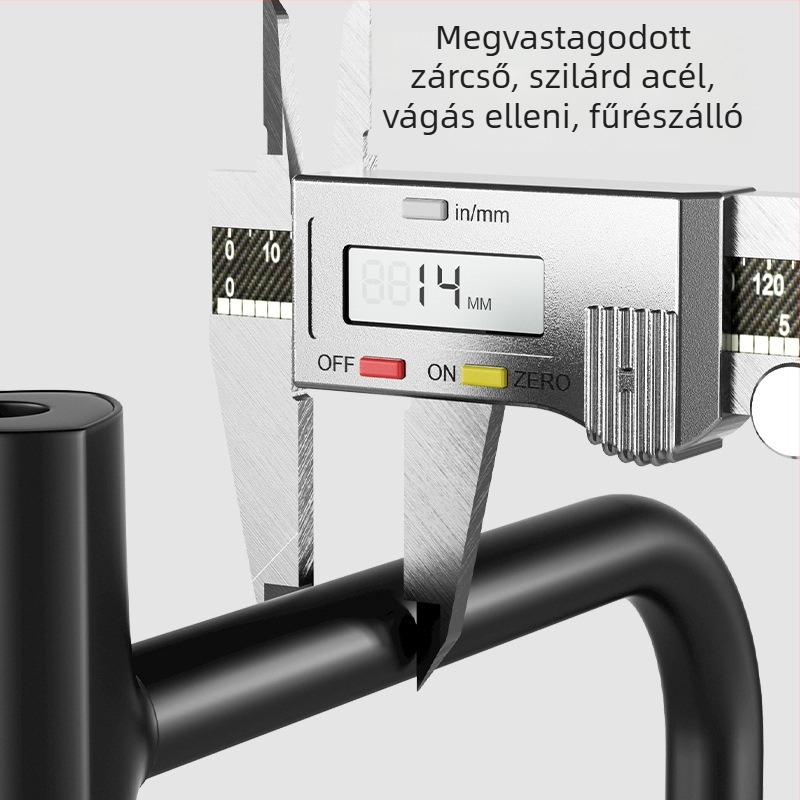 OPEL UC-K-1 Vas U-alakú zár kerékpárhoz és elektromos járműhöz — ütésálló, anti-pry, vízálló, 0,6 kg