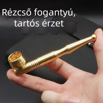 Sárgaréz pipája 4 az 1-ben – hordozható egyenes pipával és szűrővel cigarettákhoz és száraz dohányhoz