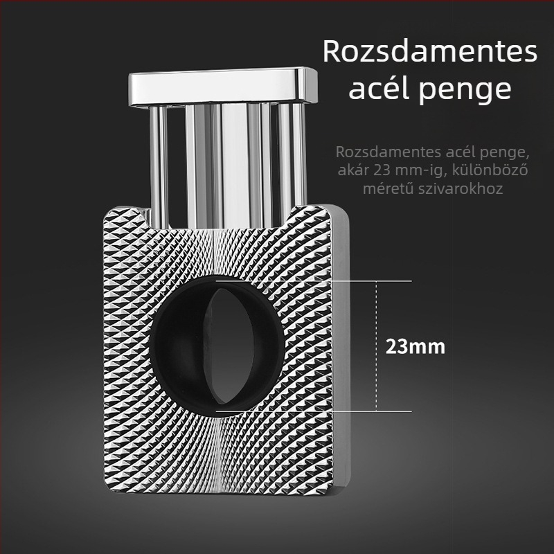 Honesty szivarvágó – V-alakú penge, rozsdamentes acél, elektroplatált felület, kézzel készített