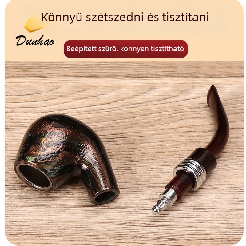 Dhl gyanta pipa – újrahasználható mikroporózus szűrővel, modern minimalistikus görbe dizájn, ajándéknak alkalmas