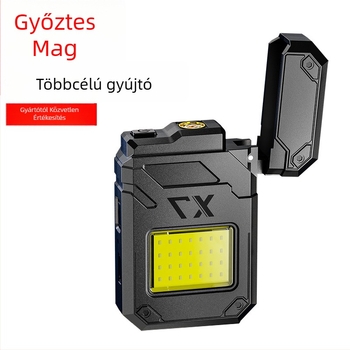 Újratölthető elektromos gyújtó melegítődróttal és LED világítással, 12W, 300 mAh akkumulátor, műanyag ház, Win Core