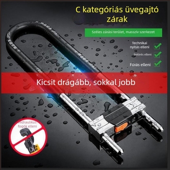 Ü- alakú zár üvegezett ajtókhoz, rozsdamentes acélból, modell 1, kültéri használatra, Új kínai stílus