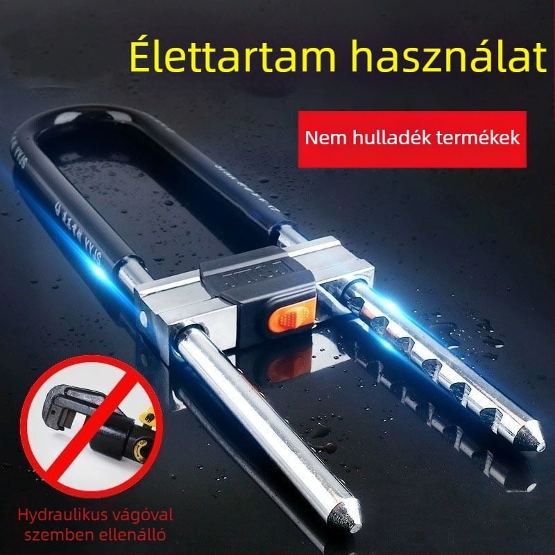 Ü- alakú zár üvegezett ajtókhoz, rozsdamentes acélból, modell 1, kültéri használatra, Új kínai stílus