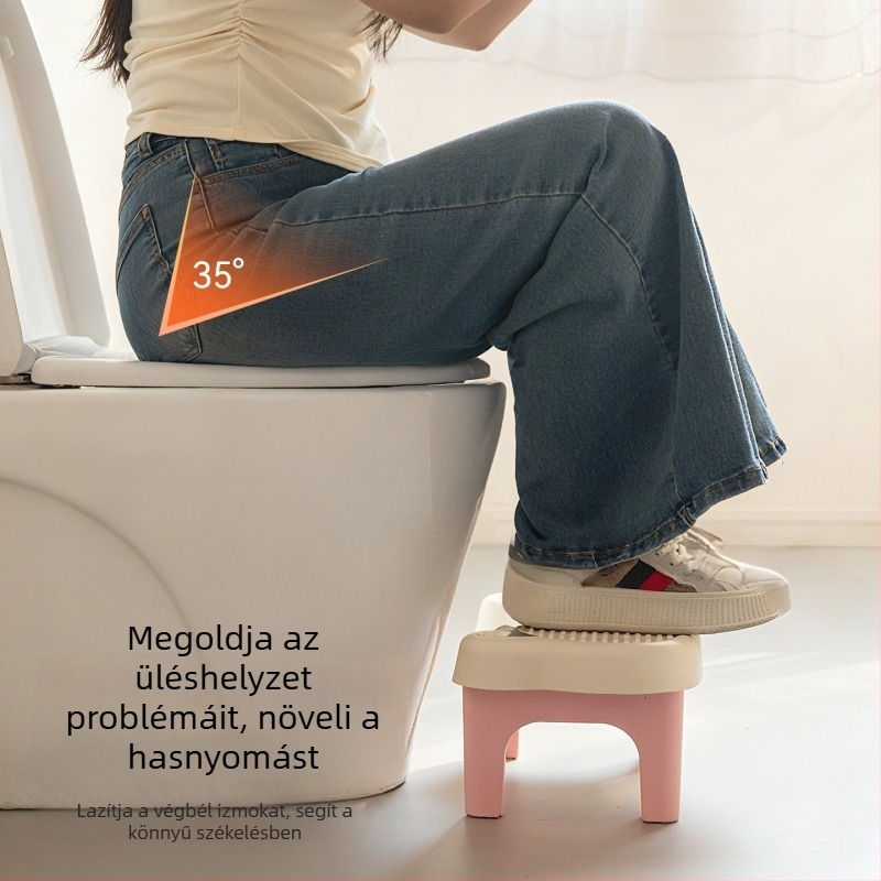 Műanyag vécé-lábtámasz otthoni használatra — vastagított lépcső, nem összecsukható, modell 9236, márka Yuechen Youpin